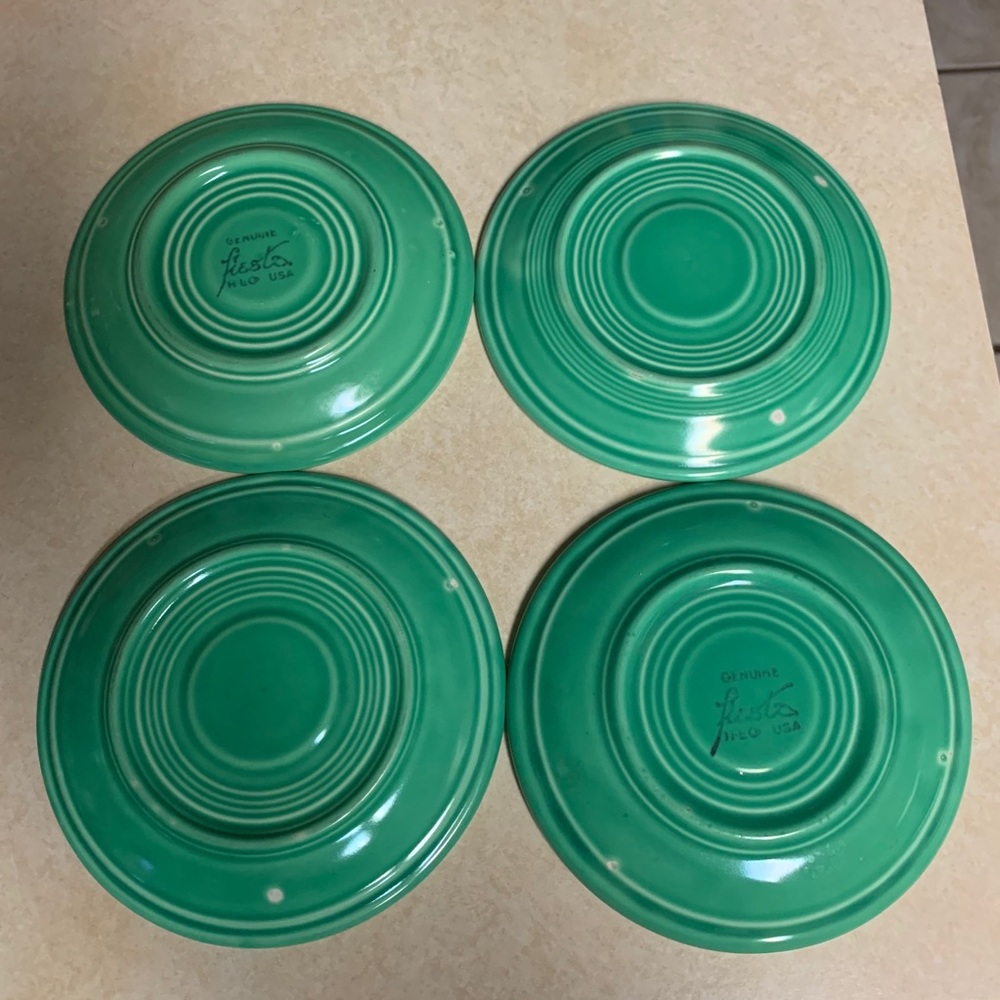 4 Fiesta Ware 6” saucers - Picture 2 of 2
